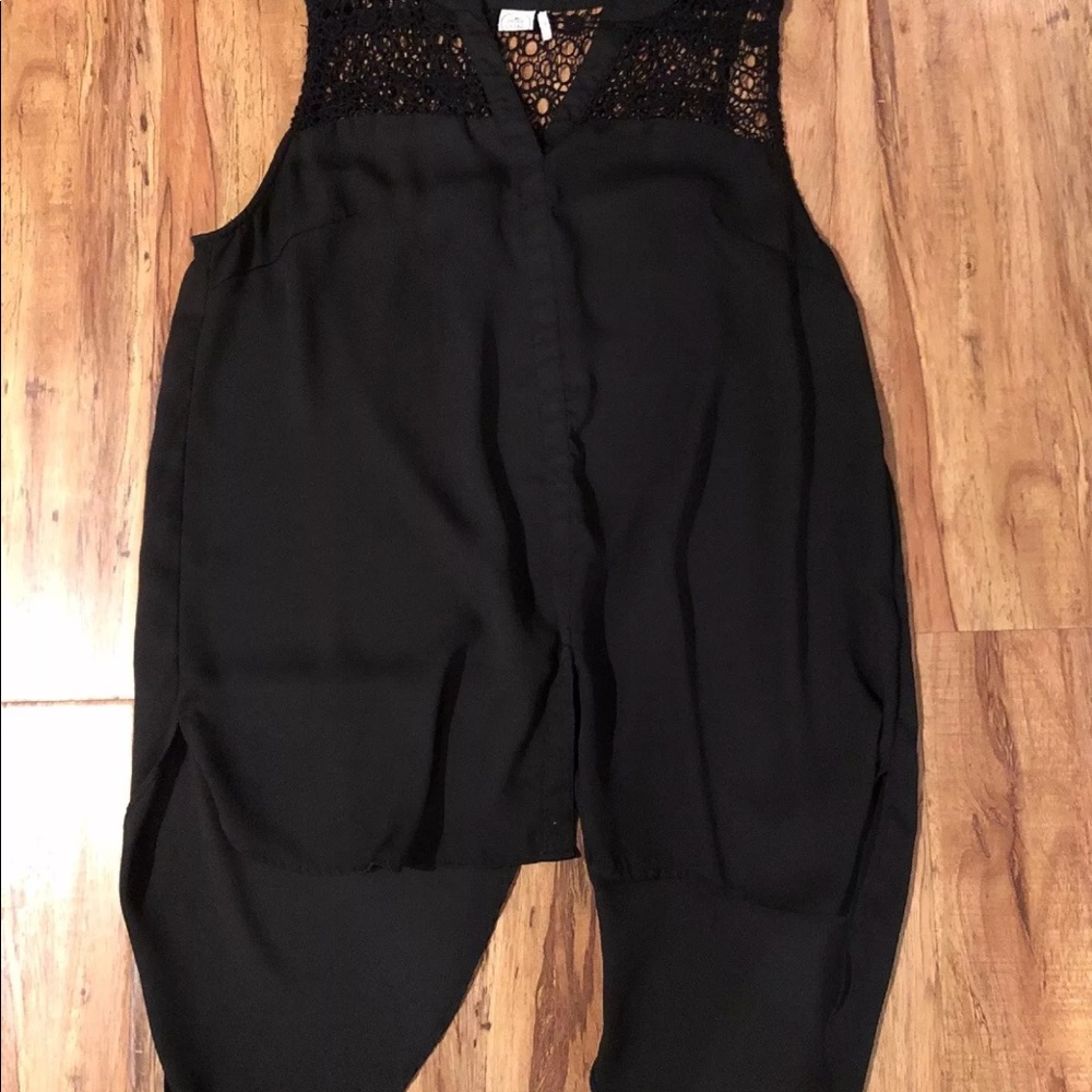 Paper crane high low blouse